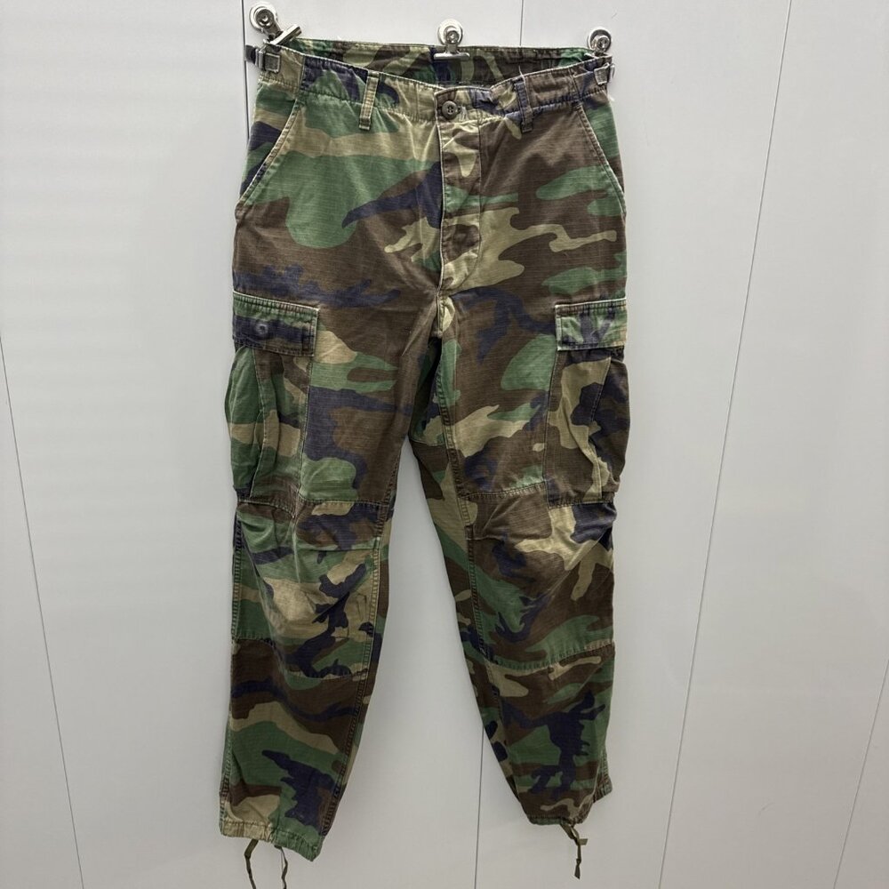 Combat Hot Weather Trousers Ripstop Pants Woodland Camo Mens Small 30x31